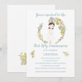 Invitación de Comunión CRISTINA Kaart (Voorkant / Achterkant)