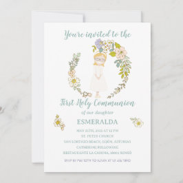 Invitación de Comunión ESMERALDA Kaart