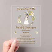 Invitación de Comunión MAITE (sobre acrílico ) Acryl Uitnodigingen (Insitu (Draagbaar))
