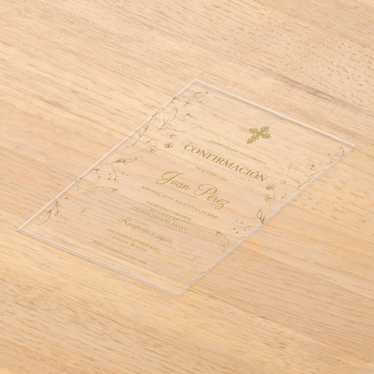 Invitación de confirmación acryl uitnodigingen (Laagn)