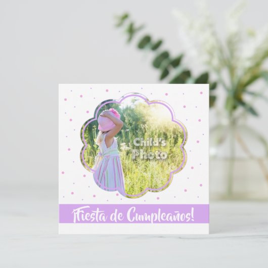 Invitación de Cumpleaños 5.25" x 5.25" Kaart (Staand voorkant)