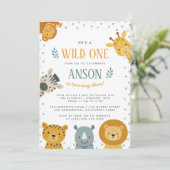 Invitación de cumpleaños a los animales de la jung kaart (Staand voorkant)