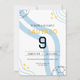 Invitación de cumpleaños Argentina Kaart