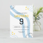 Invitación de cumpleaños Argentina Kaart (Staand voorkant)