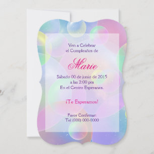 Invitación de cumpleaños - Burbujas Kaart