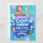 Invitación de cumpleaños de la princesa Sofia. Kaart (Voorkant)