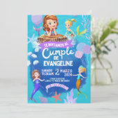 Invitación de cumpleaños de la princesa Sofia. Kaart (Staand voorkant)