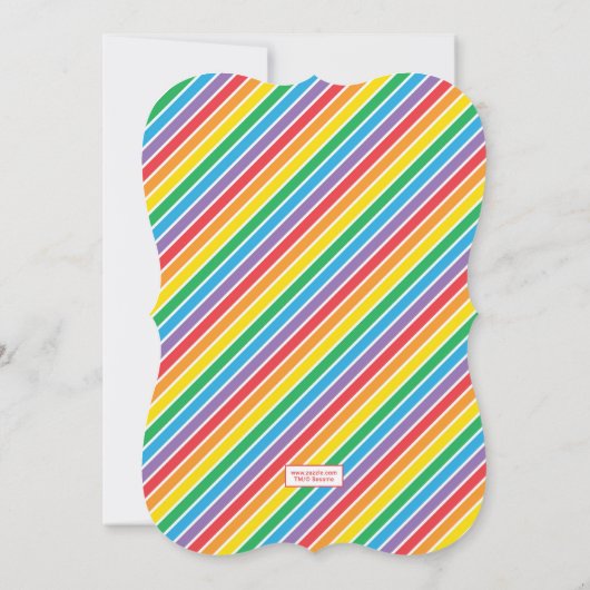 Invitación de Cumpleaños de Plaza Sésamo Kaart (Achterkant)