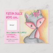 INVITACIÓN DE CUMPLEAÑOS - DULCE ROXI CON FOTO BRIEFKAART (Voorkant)
