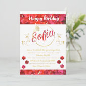 Invitación de cumpleaños kaart (Staand voorkant)