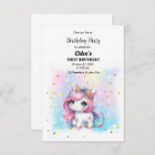 Invitación de Cumpleaños Kaart (Voorkant / Achterkant)