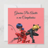 Invitación de Cumpleaños  Kaart (Achterkant)