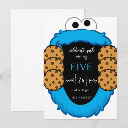 Invitación de cumpleaños kaart (Voorkant / Achterkant)