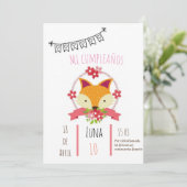 invitacion de cumpleaños kaart (Staand voorkant)