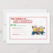 invitación de cumpleaños Minion! Kaart (Voorkant)