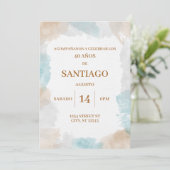 INVITACION DE CUMPLEANOS PARA HOMBRE KAART (Staand voorkant)