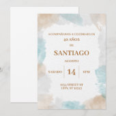 INVITACION DE CUMPLEANOS PARA HOMBRE KAART (Voorkant / Achterkant)