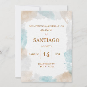 INVITACION DE CUMPLEANOS PARA HOMBRE KAART