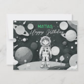 Invitación de cumpleaños personalizada kaart (Achterkant)