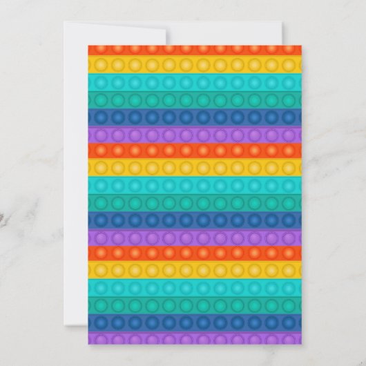 Invitación de cumpleaños Pop It Kaart (Achterkant)