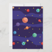 Invitación de fiesta de cumpleaños Nave Espacial Kaart (Achterkant)