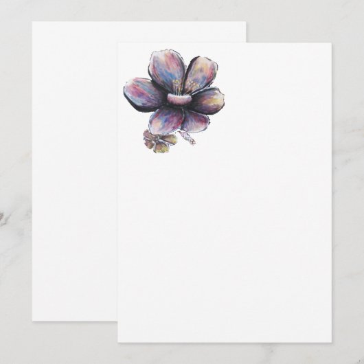 Invitacion de Flor hermosa Kaart (Voorkant / Achterkant)