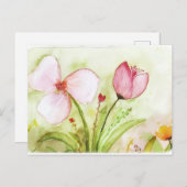 invitacion de Flores Briefkaart (Voorkant / Achterkant)