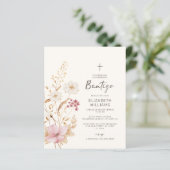 Invitación de Flores Silvestres para Bautizo (Staand voorkant)