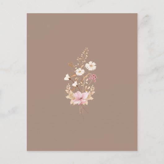 Invitación de Flores Silvestres para Bautizo (Achterkant)