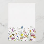Invitación de Flores Silvestres para Bautizo Folie Uitnodiging (Achterkant)