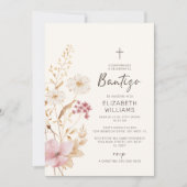 Invitación de Flores Silvestres para Bautizo Kaart (Voorkant)