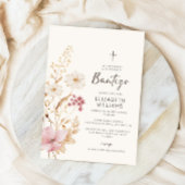 Invitación de Flores Silvestres para Bautizo Kaart