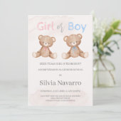 Invitación de gender onthullen kaart (Staand voorkant)