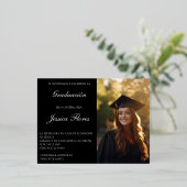 Invitación de graduación con foto folie uitnodiging briefkaart (Staand Voorkant)