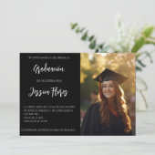 Invitación de graduación con foto kaart (Staand voorkant)