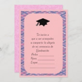 Invitacion de Graduacion Kaart (Voorkant / Achterkant)