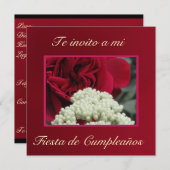 Invitación - De invito a mi Fiesta de Cumpleaños Kaart (Voorkant / Achterkant)