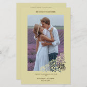 Invitación de marco botánico para Boda fotográfico (Voorkant / Achterkant)