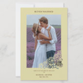 Invitación de marco botánico para Boda fotográfico (Voorkant)