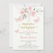 Invitación de Mariposa Baby shower en español Kaart (Voorkant)