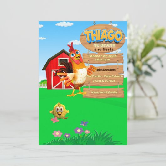 INVITACION DE NIÑO KAART (Staand voorkant)