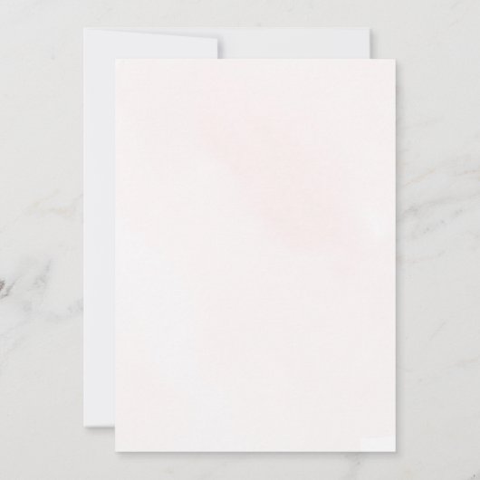 Invitación de primera comunión floral rosa kaart (Achterkant)