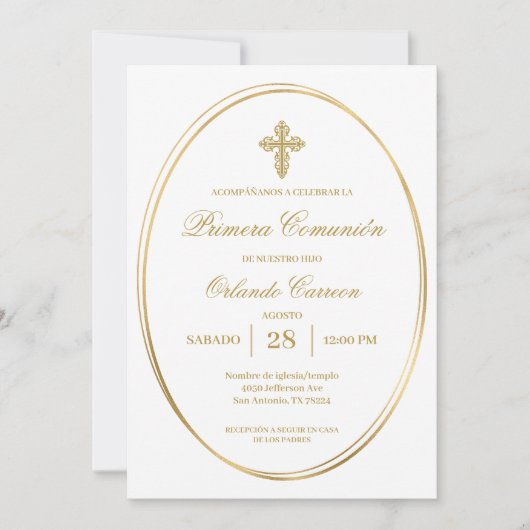 Invitación de primera comunión kaart (Voorkant)