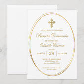 Invitación de primera comunión kaart (Voorkant / Achterkant)