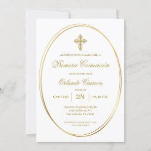 Invitación de primera comunión kaart