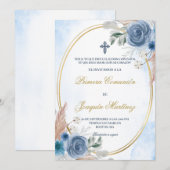 Invitación de primera comunión para niño kaart (Voorkant / Achterkant)