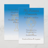 Invitación de Primera Comunión Para Niño Save The Date (Voorkant / Achterkant)