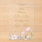 Invitación de quinceañera elegante acrylic acryl uitnodigingen (Voorkant)
