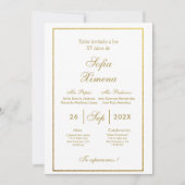 Invitación de quinceañera elegante kaart (Voorkant)
