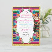 Invitación de Quinceañera Mexicana Kaart (Staand voorkant)